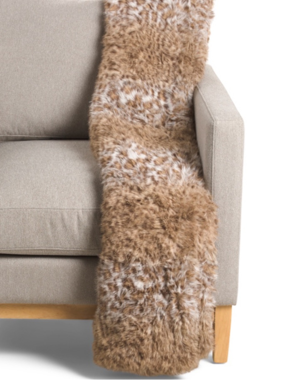 Rachel Zoe Leopard Plush Faux Fur Blanket